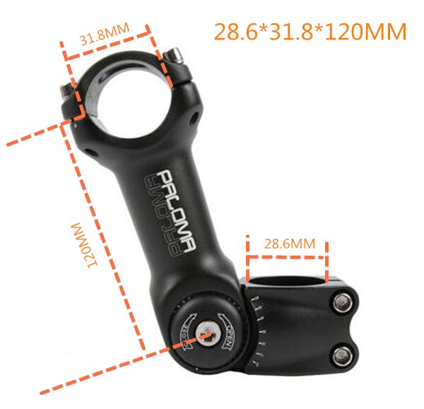 Cykel justerbar cykelstam mtb mountain road stammar stigare 90 110 130mm * 25.4mm 31.8mm*90/120 mm: 28.6 x 31.8 x 120mm