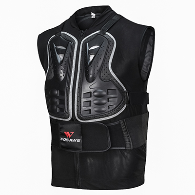 WOSAWE Motorcycle Jacket Chest protect Back Support Body Armor Motocross Off-Road Motorcycle Hip Pad Alloy Steel Gloves Kneepad: jacket / XXXL