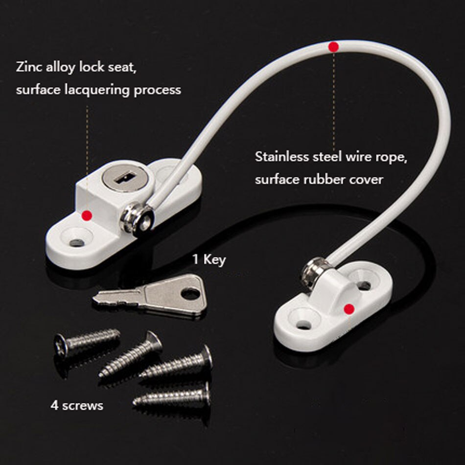 2 Pcs/Lot Child Protection Window Lock Baby Safety Window Limiter Home Use Door Stop Protection for Children Window Locks