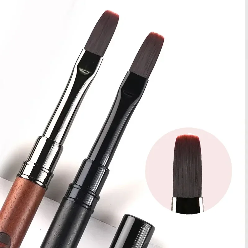 Pincel para pintar Gel de madera, arte de uñas para extensión de punta de Gel, accesorio de constructor acrílico, pinceles para decoración de uñas, cepillo para uñas de Gel UV para manicura
