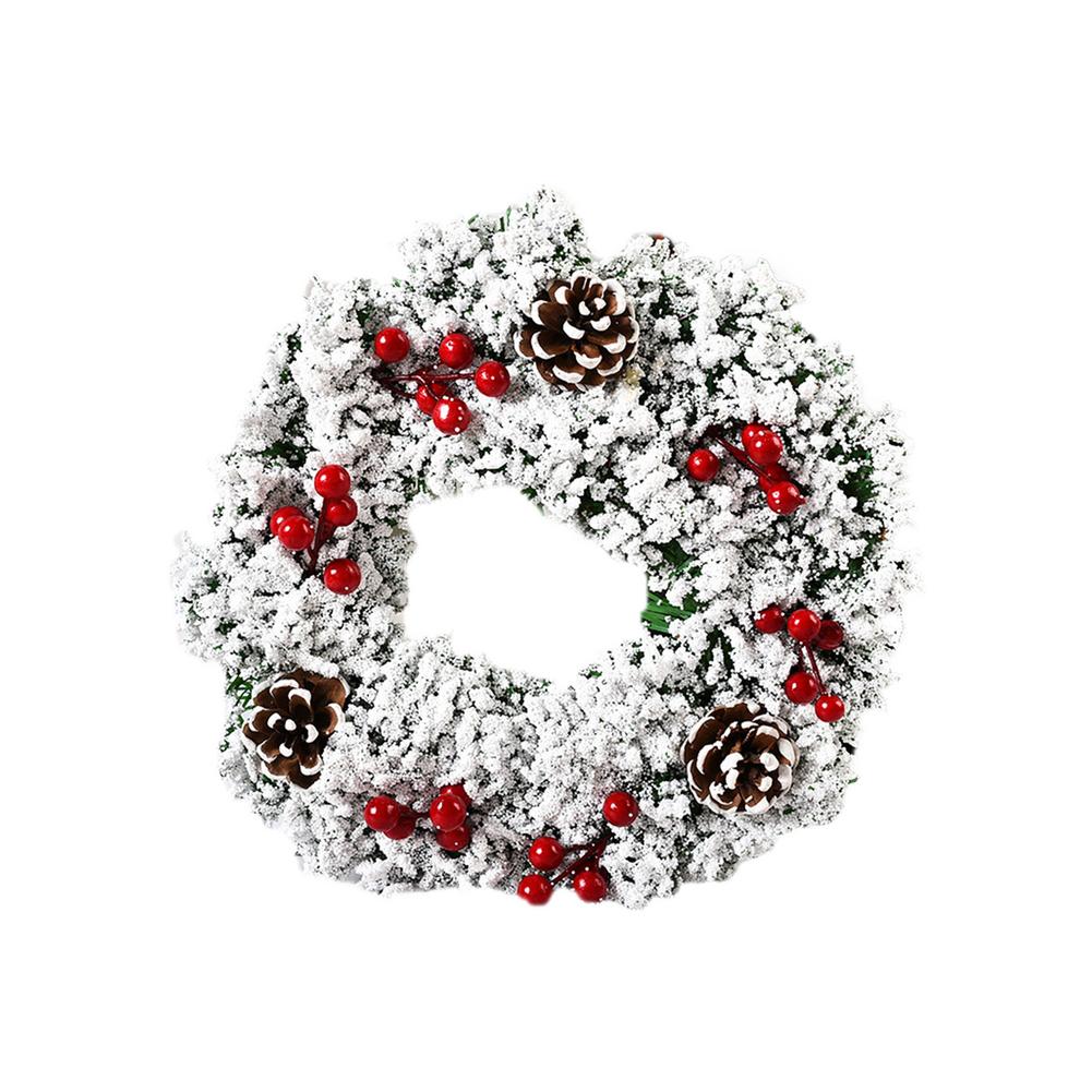 Beautiful Hanging Christmas Wreath Garland Ball Cone Xmas Ornaments Window Door Decoration Year 40a: E