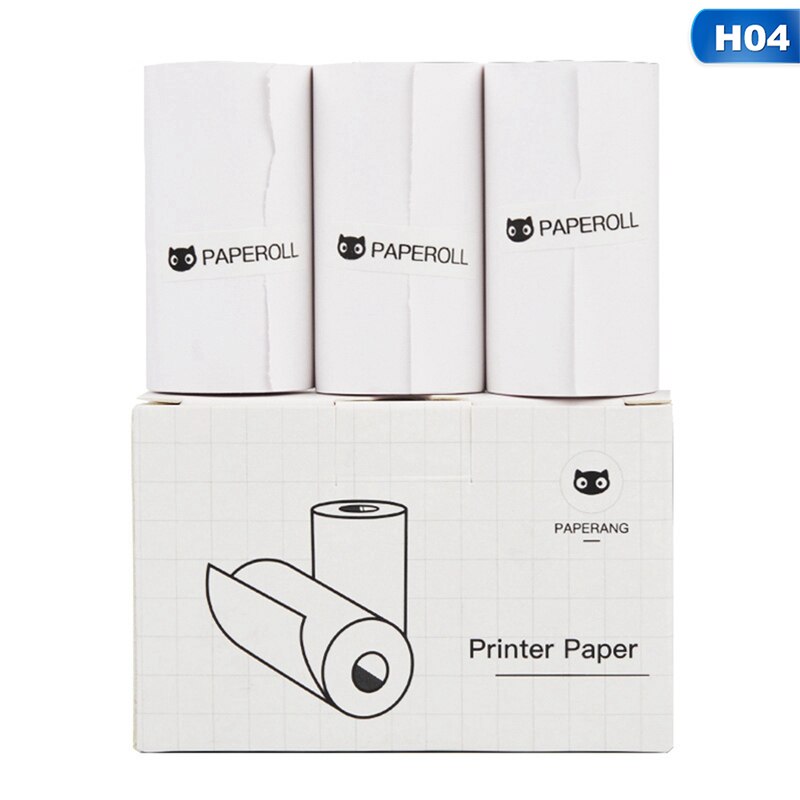 Mini Thermische Printer Draadloos 57*30Mm Gevoelige Sticker Printen Papier Met 3Rolls 5M Verkeerde Topic zelfklevend Papier: 04
