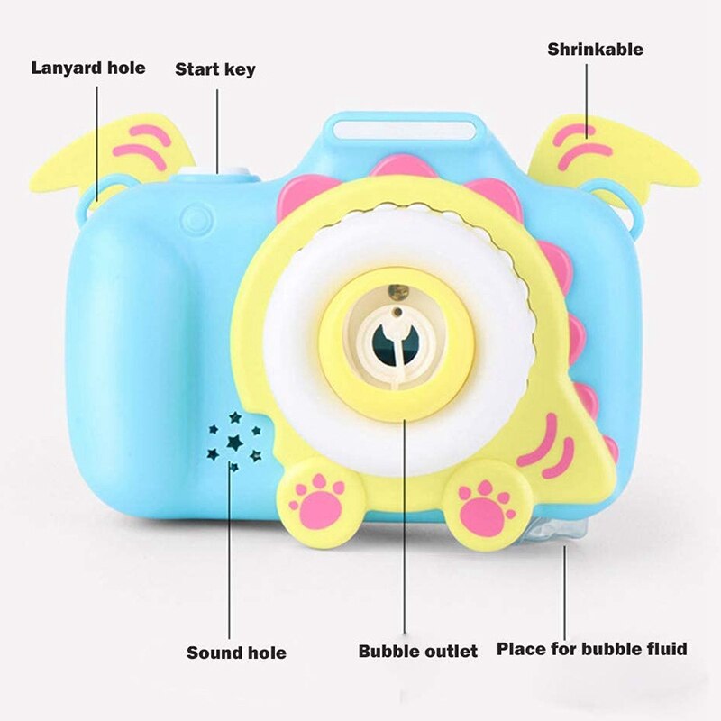 Bubble Speelgoed Muziek Camera Automatische Bubble Blower Machine Speelgoed Voor Kids Zomer Outdoor / Indoor Activiteit Gebruik (50Ml)