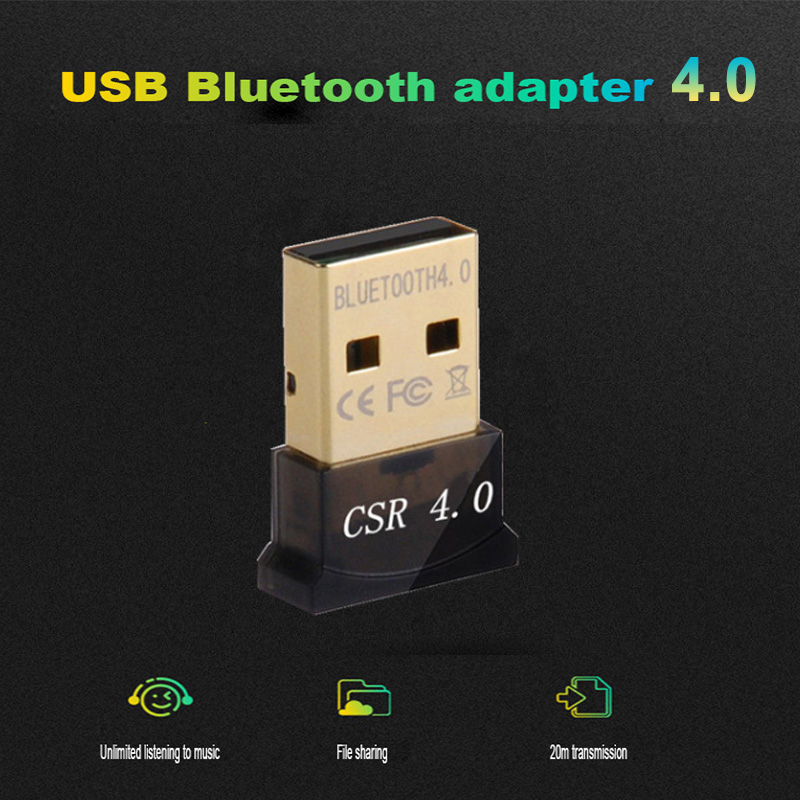 TEROW 3Mbps USB Bluetooth-compatible 4.0 Adapter CSR4.0 USB2.0 Transmitter Receiver with CSR8510 A10 chip for Laptop and Desktop