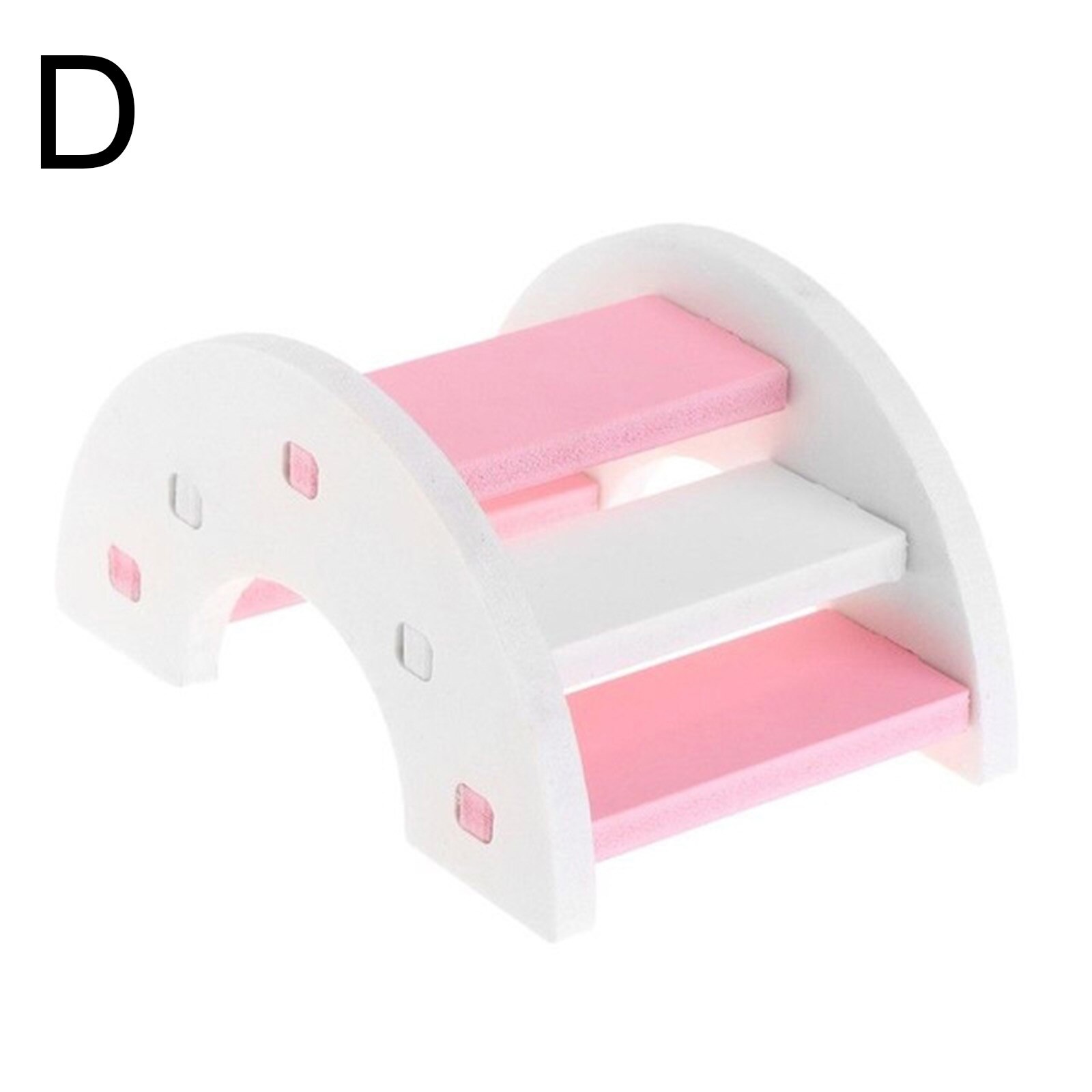 Buebro til hamster træ tyggelegetøj tænder pleje kindtand legetøj til kanin chinchilla kæledyr molar legetøj farverige mini trapper hy: D