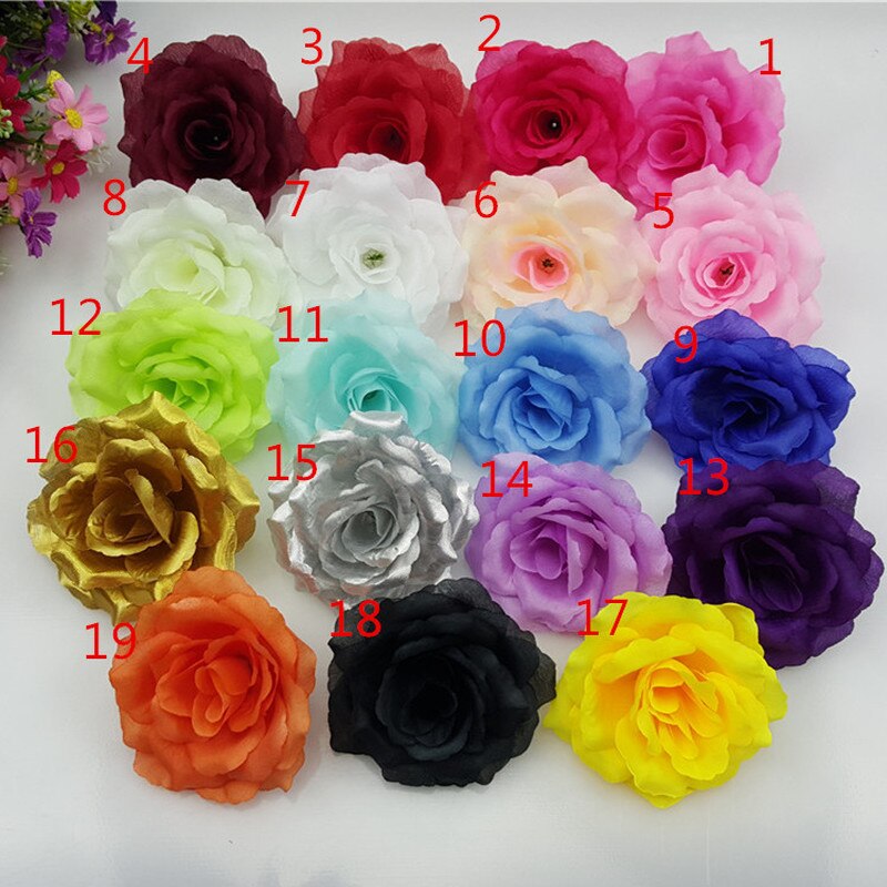 Fleur artificielle de 10cm 1 pièce | Fleur noire en soie toucher réel, tête de fleur, décoration bricolage pour fête de mariage familiale
