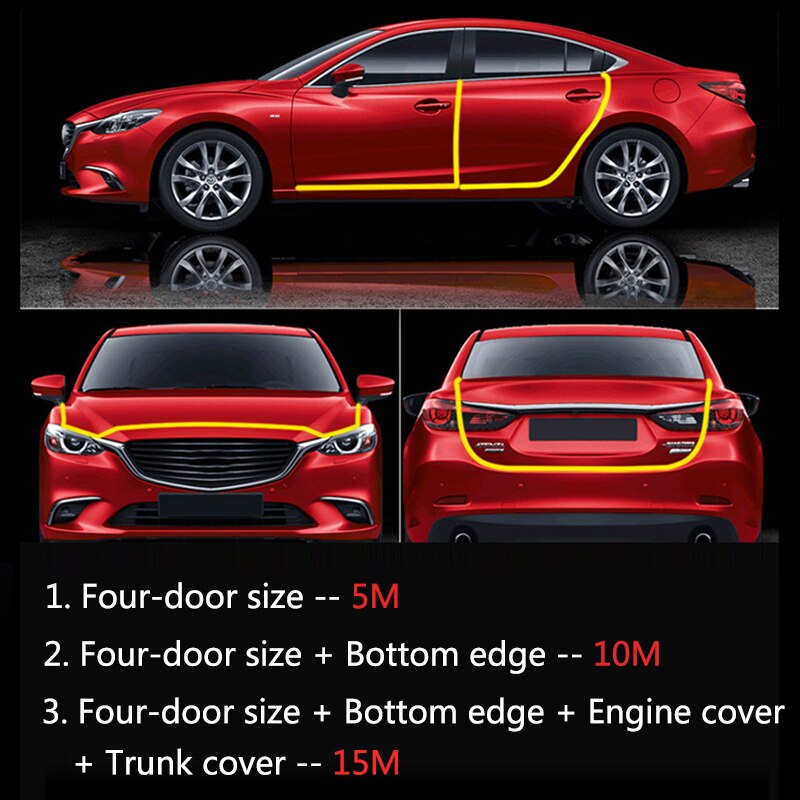 Car Door Edge Scratch Protector Strips Auto Stickers Car Seal Door Mouldings Universal Interior Accessories Car seal