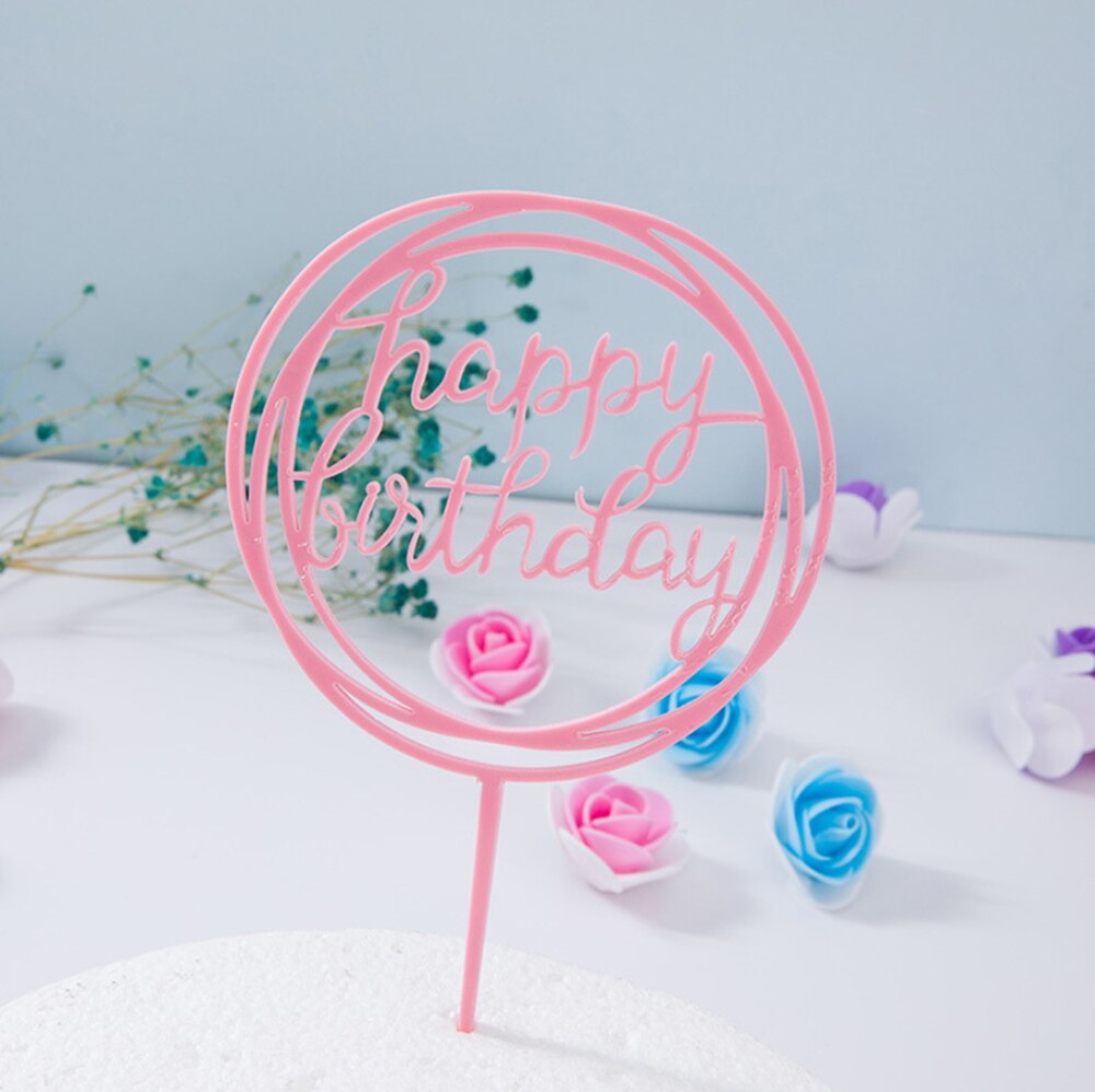 Happy Birthday Love Cake Topper Decoration Cupcake Flag Birthday Party Decorative Props Wedding Baby Shower Cupcake: 9