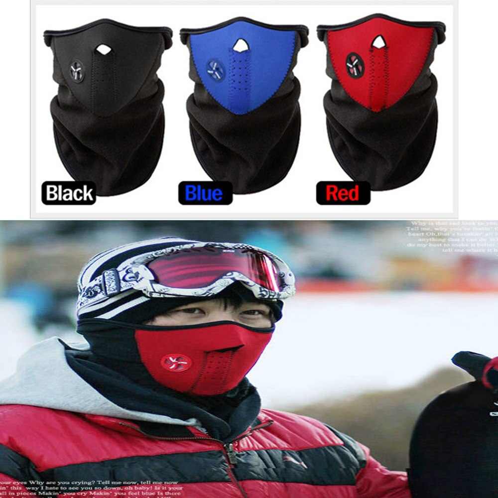 Hiver demi visage Ski masque Sport masque coupe-vent anti-poussière vélo vélo cyclisme masque Ski bavoirs Ski Snowboard extérieur masques