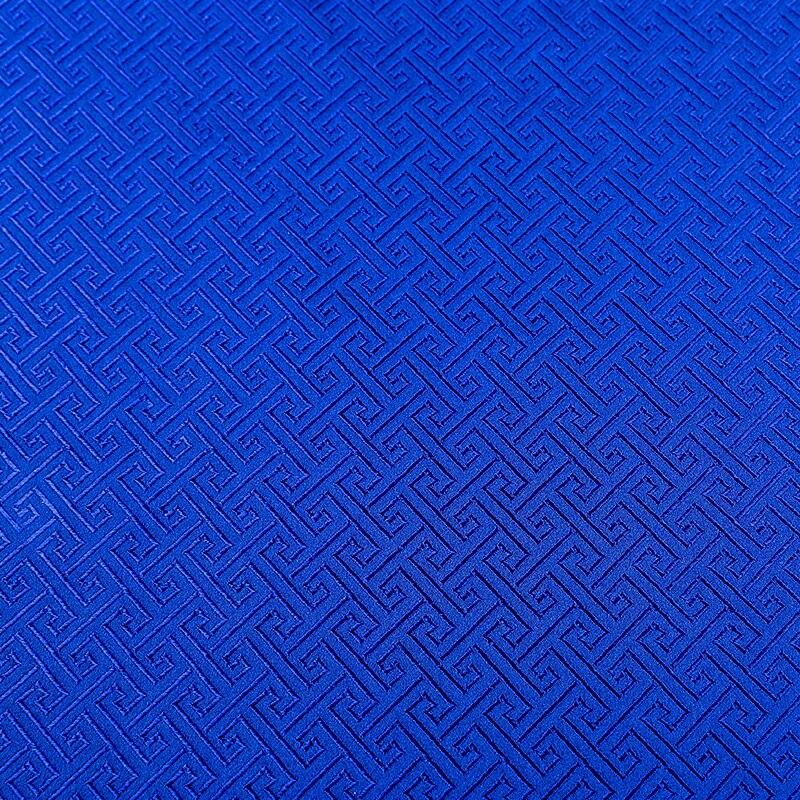 Kinesisk stil brokade jacquard satin stof materiale til syning cheongsam kimono og tasker til gør-det-selv: Kongeblå