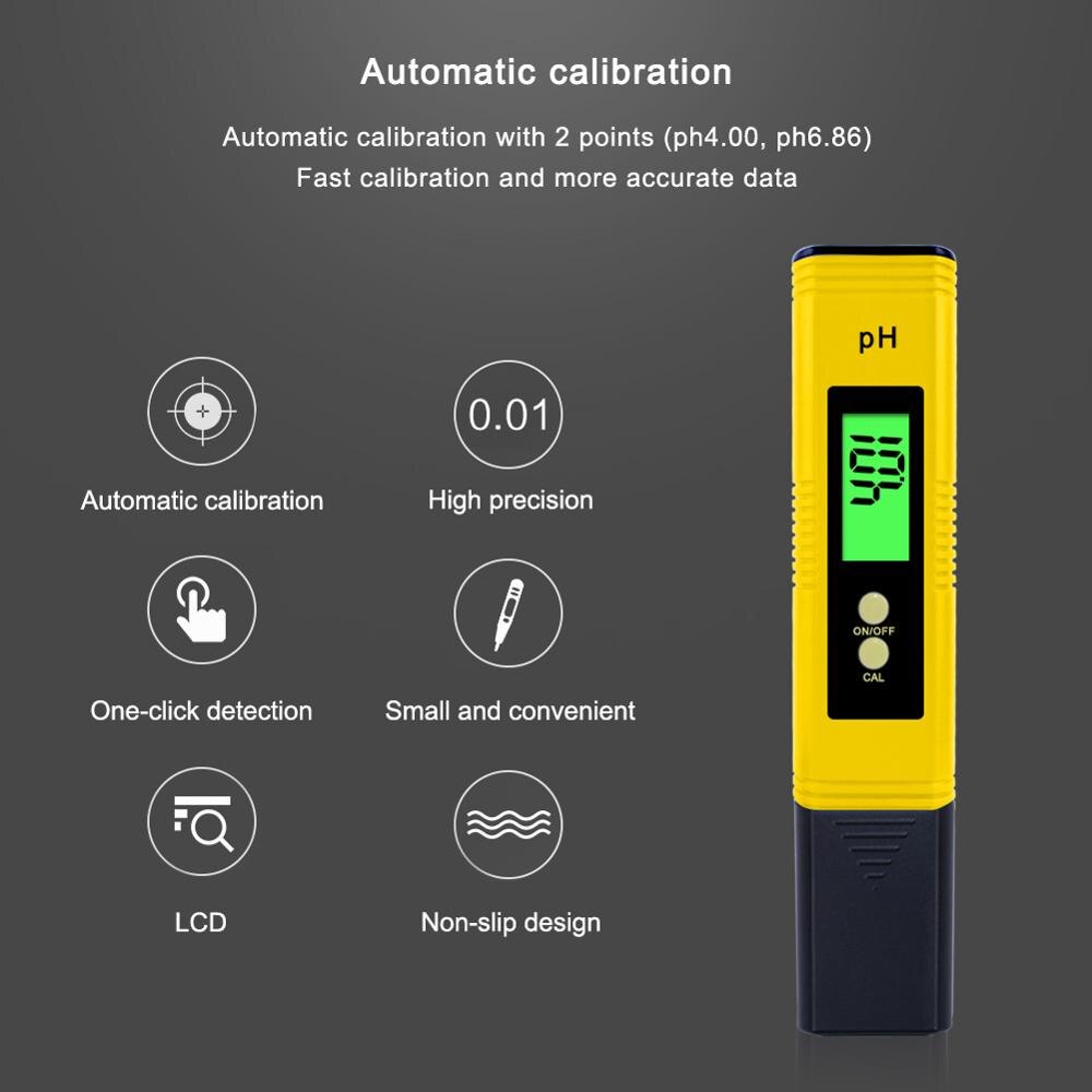 Digital PH Meter Tester LCD Display Water Tester Accuracy 0.01 Aquarium PH Meter