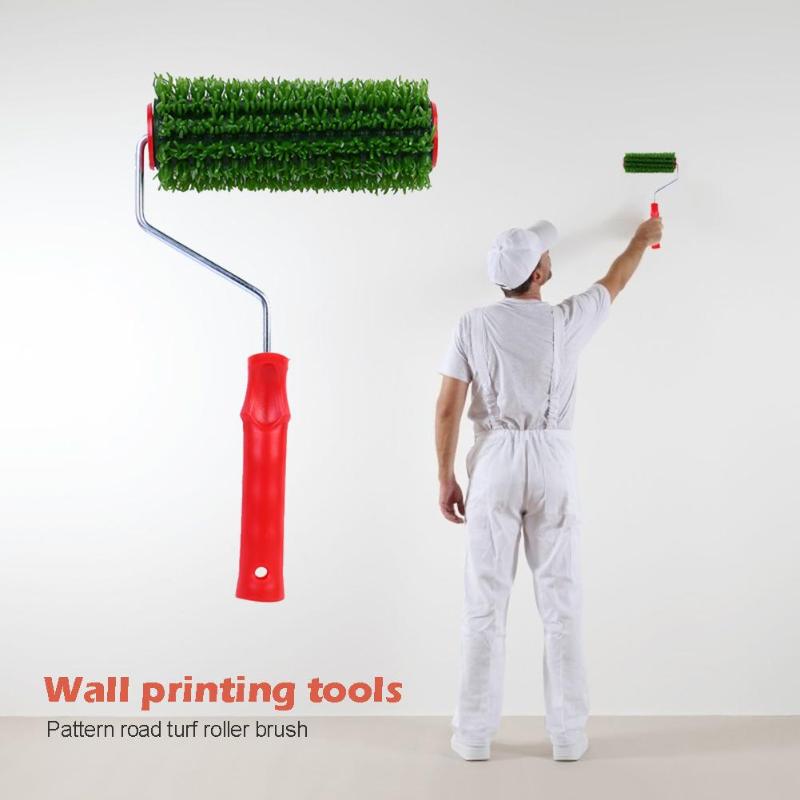 Muur Embossing Roller Borstels Schilderen Roller met Handvat DIY Korrelen Verf Patroon Supplies voor Home Muren Decoratie