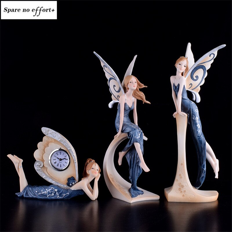 Kreatywne śliczne dziewczyny żywica elf ozdobne anioły wyposażenie domu dekoracja rzemiosło bar biurko wróżka statua figurki wystrój