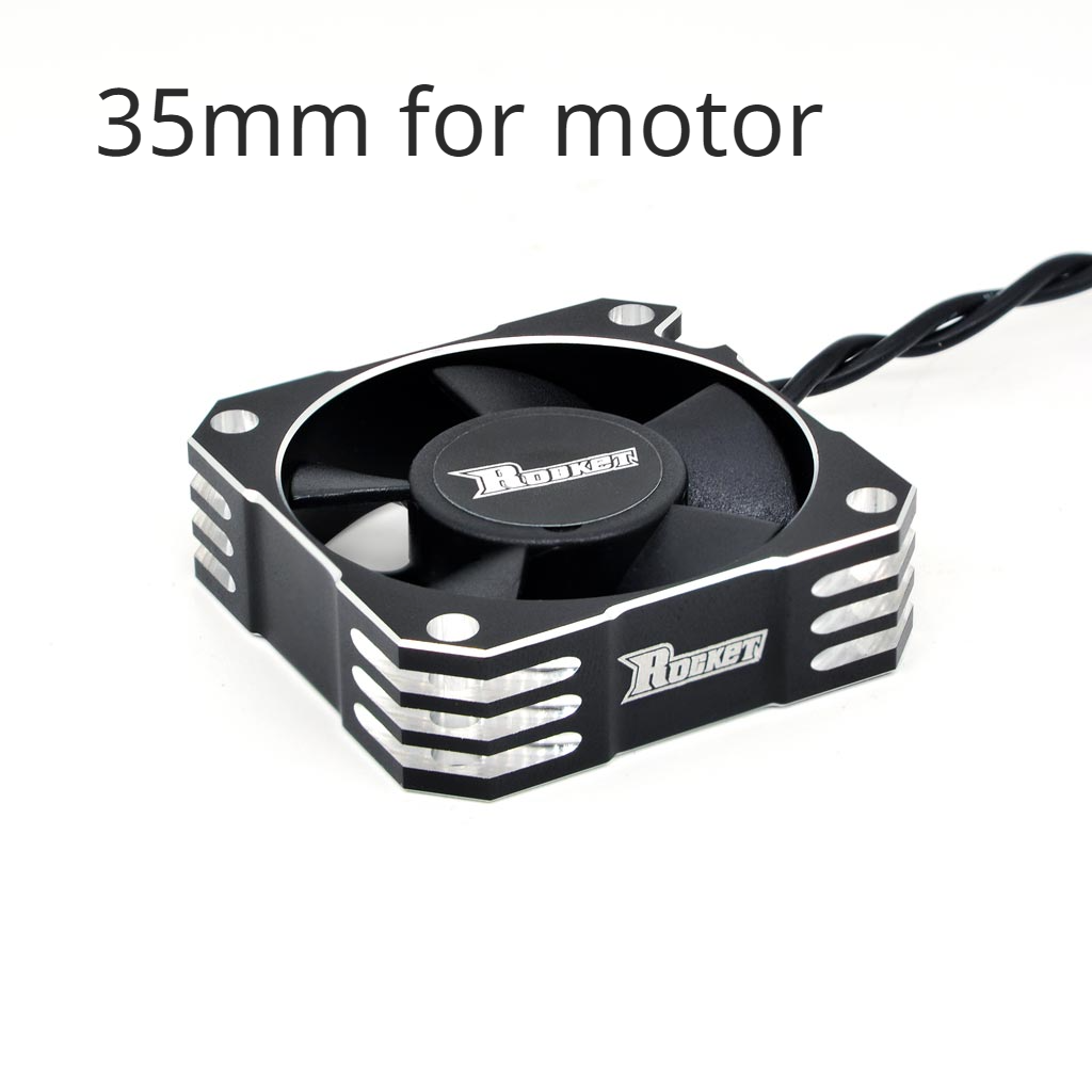 SURPASS Rocket Metal Cooling Fan Motor 25mm 30mm 35mm 40mm 50mm Aluminum Cool Fan Heat Sink Fan Cover for 3650 540 RC Motor ESC: Orange