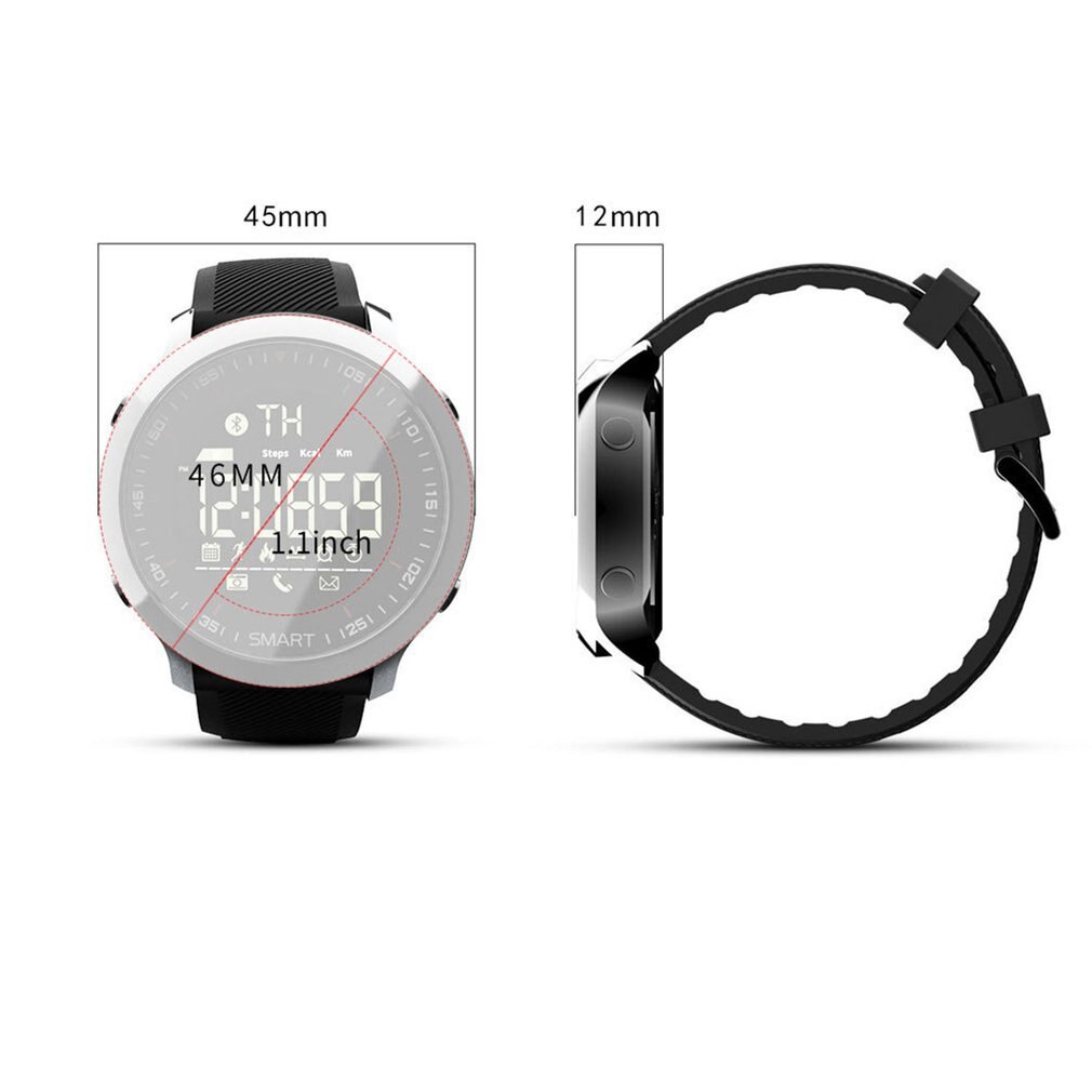 Ex18 relógio inteligente à prova dwaterproof água luminosa pedômetro mensagem de telefone ao ar livre masculino smartwatches