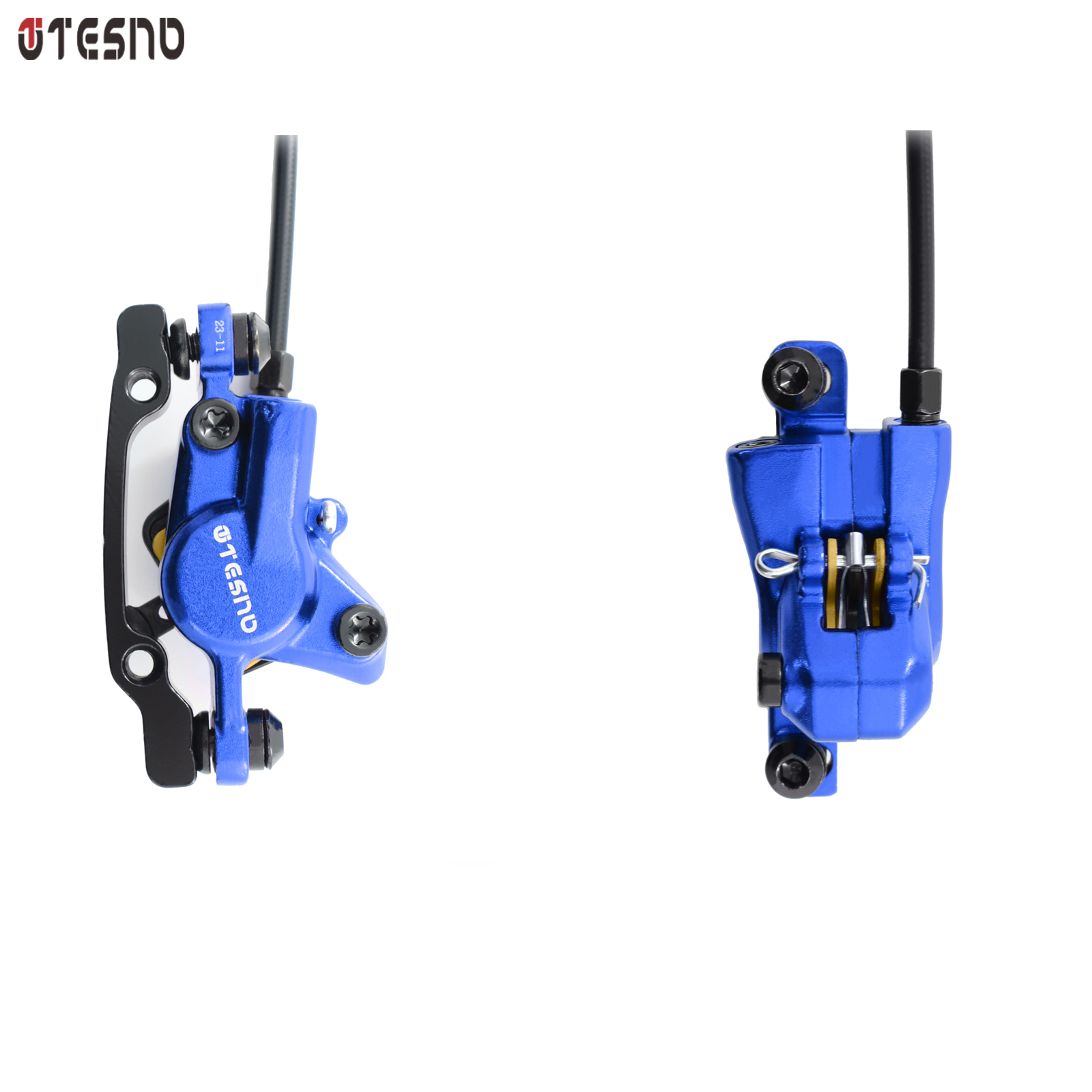 TESNO-freno de disco hidráulico para bicicleta de montaña, piezas de 2 pistones, accesorios de bicicleta, pinza de Rotor de 160mm, juego de frenos de aceite delanteros y traseros de 1000mm y 1800mm