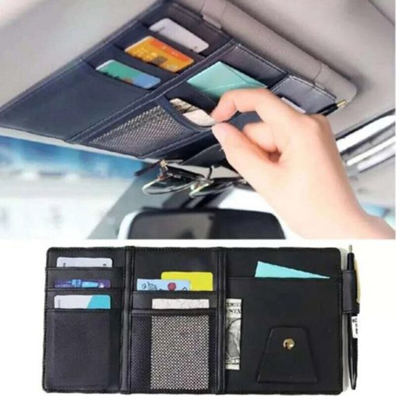 Armazenamento de carro titular do cartão de visita organizador clipe estiva tidying bolso do telefone universal assento carro lado volta bolsa recipiente malha