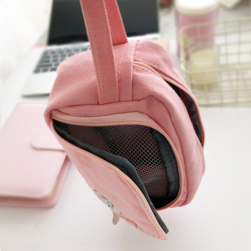 Jianwu 1Pc Solid Eenvoud Grote Capaciteit Potlood Tas Leuke Student Hoge Capaciteit Etui Kawaii Opbergtas Schoolbenodigdheden