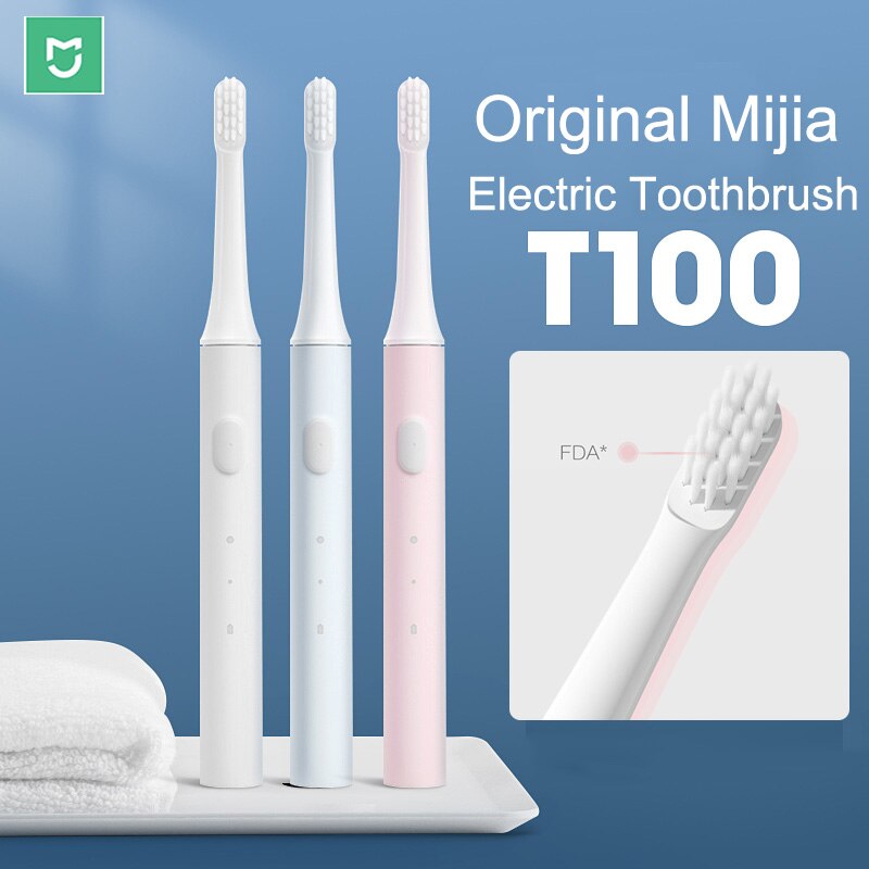 Xiaomi T100 Toothbrush Teeth Brush Heads Mijia T100 Electric Oral Deep Cleaning sonicare Toothbrush Two-speed Oral Cleaning
