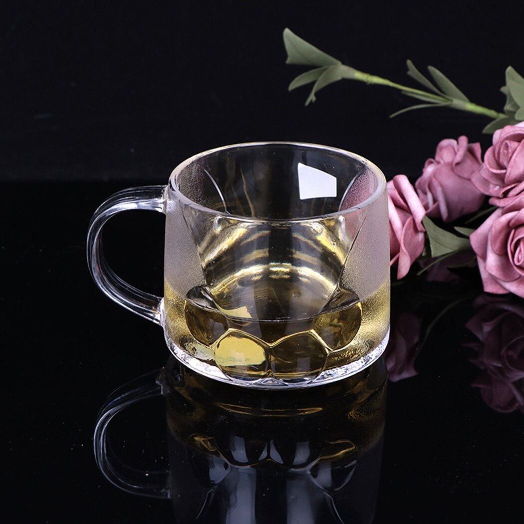 2PCS Cartoon Cute Cat Paw Coffee Mug Decorative Home Office Thick Glass Latte Mug Milk Cup with Handle