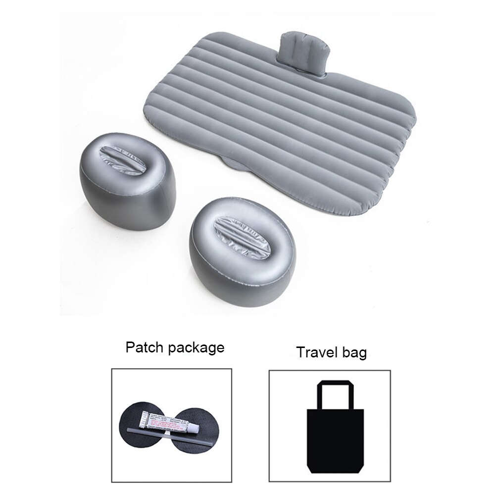 Car Air Mattress Travel Bed Moisture-proof Inflatable Mattress Air Bed Car Back Seat Sofa for Car Interior With Air Pump: White