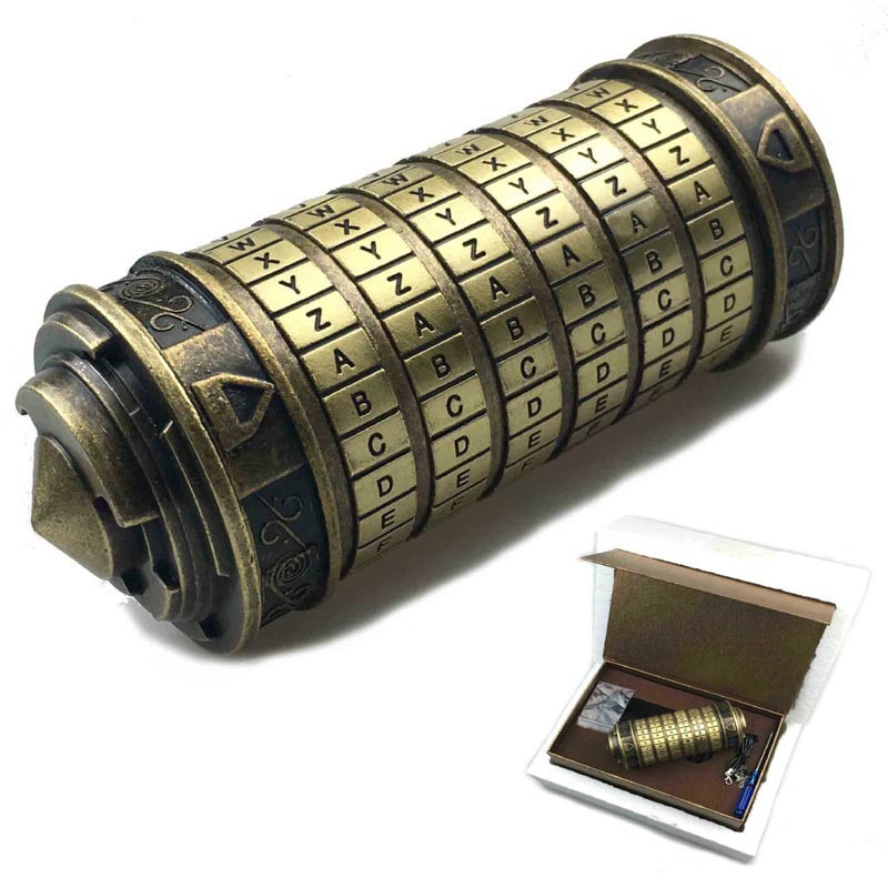 Leonardo da Vinci code jouets métal Cryptex serrures de mariage saint valentin lettre mot de passe évasion chambre accessoires
