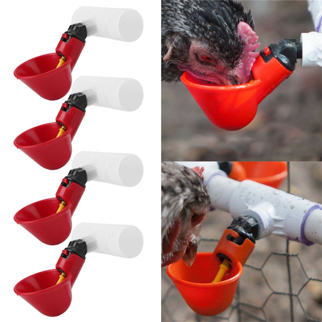 4PC Chicken Hanging Cup Drinking Fountains Birds Water Bowl Drinker Cups for Backyard Chicken Flock Automatic Poultry Watering#5