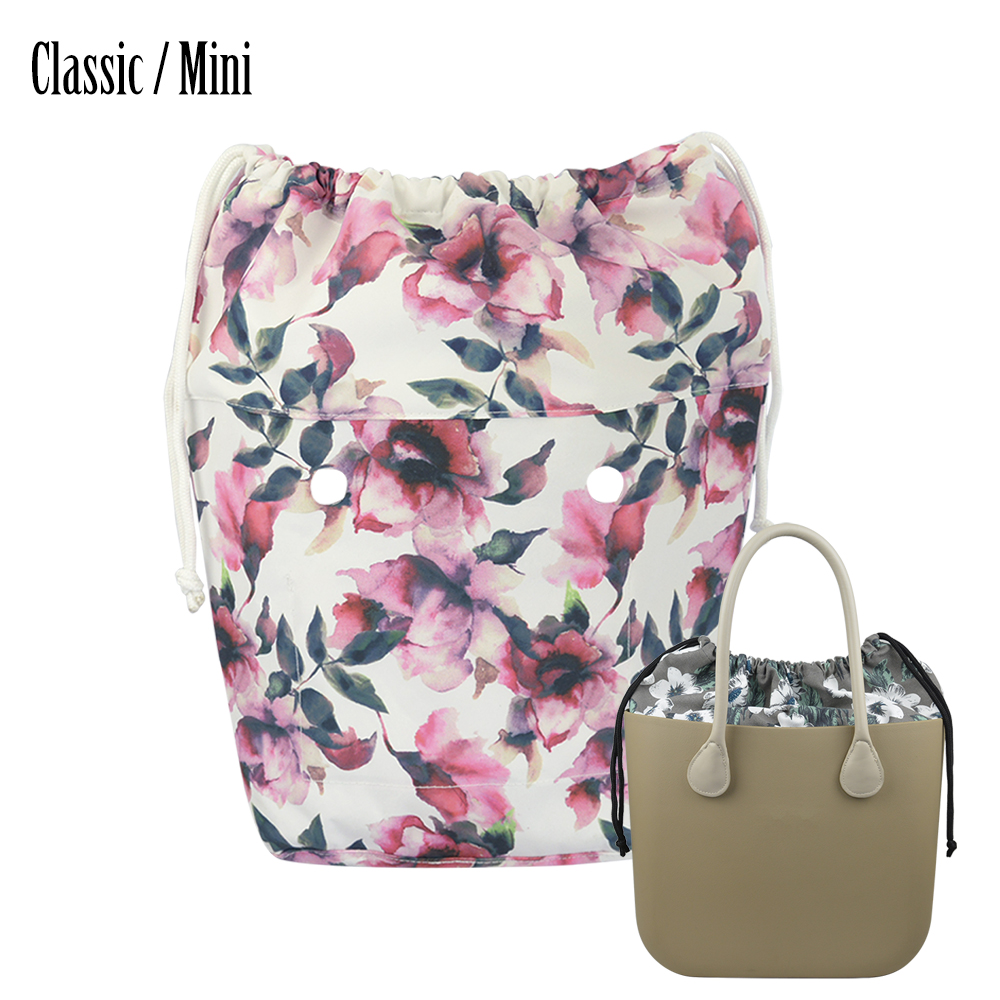 Nouvelle grande capacité classique Mini cordon coloré doublure intérieure insérer pour grand Mini Obag toile poche intérieure pour O sac