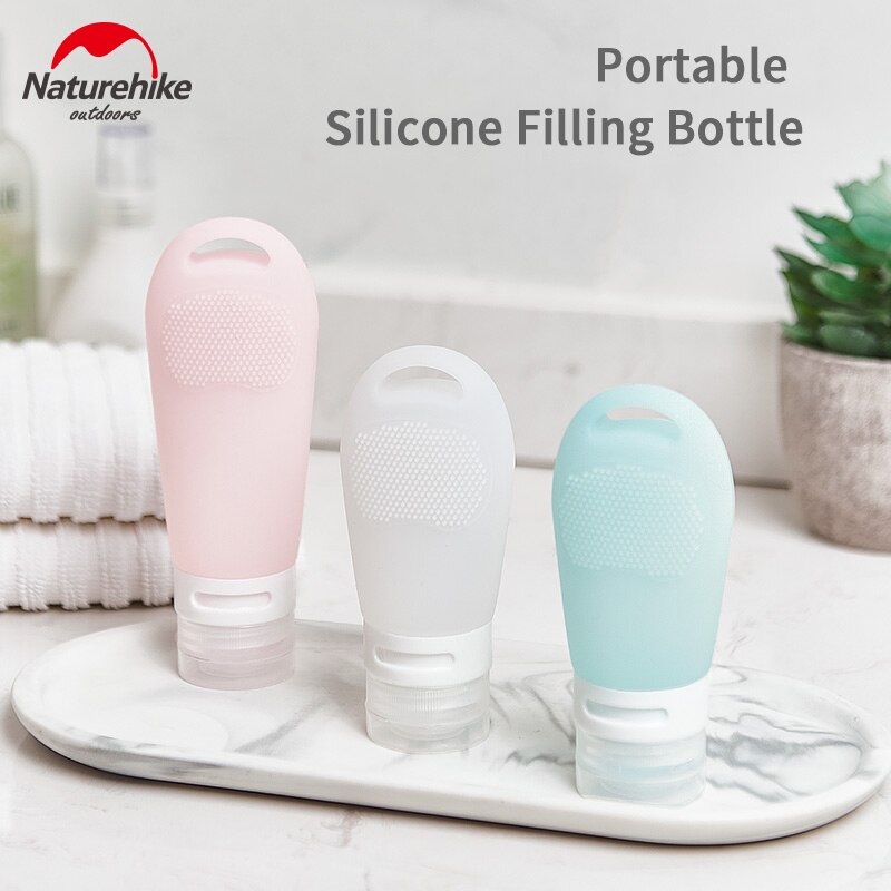 Naturehike 89ml silikonpåfyllningsflaska utomhus portabel dam/män duschschampogel lätt liten emulsionspåfyllningsflaska företag