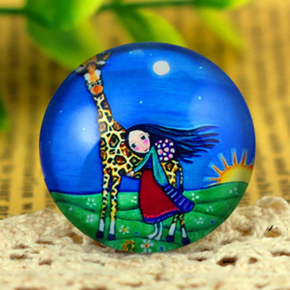 5pcs/Lot 25mm Tree Handmade Photo Glass Cabochons: F7-43