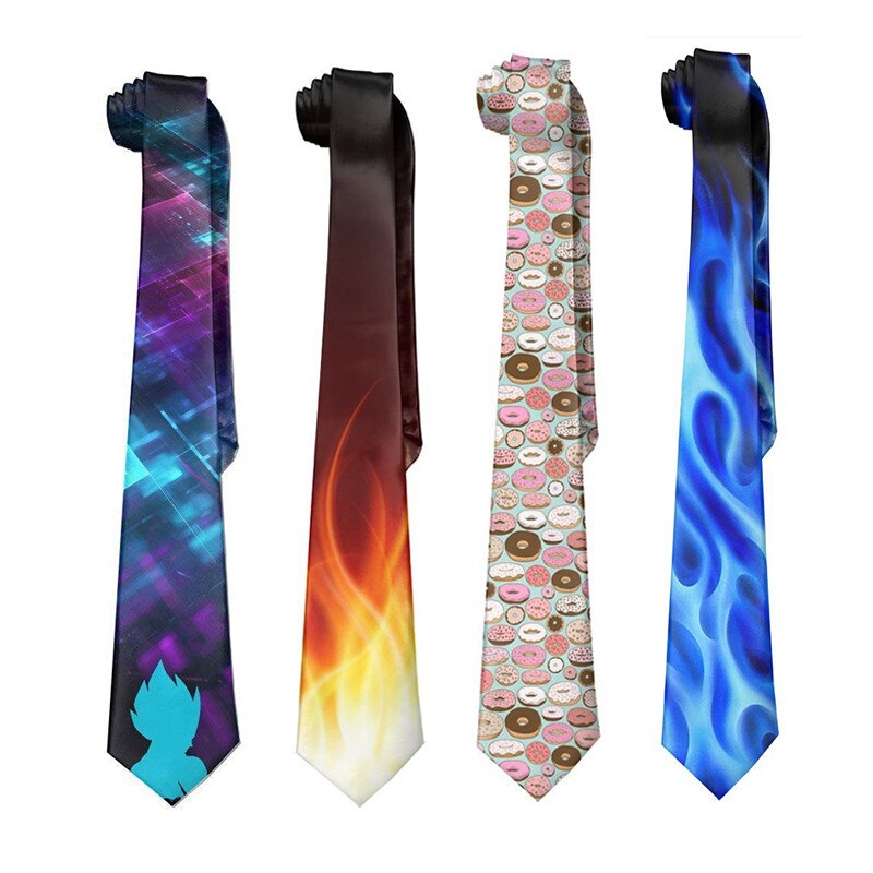 Miesten solmio #39 sininen musta flame kravatti 8cm painatussolmio miehille unisex causal party 3d solmiot