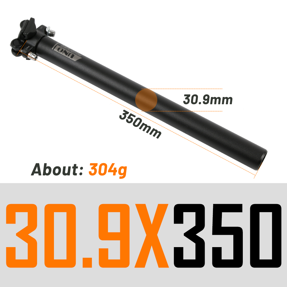 Uno Mtb Road Zadelpen 25.4/27.2/30.9/31.6mmx35 0/400Mm Mountainbike Aluminium Seat buis Fiets Onderdelen: Bordeaux