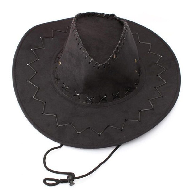 Retro Unisex Denim Wild West Cowboy Cowgirl Rodeo Fancy Dress Accessory Hats: Black