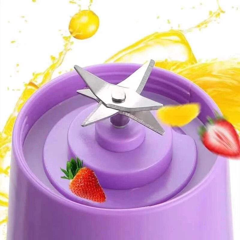 6 Blade Blender USB Mixer Electric Orange Juicer Machine Smoothie Blender Mini Food Lemon Squeezer Juice Press Extractor