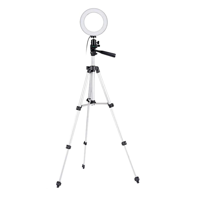 Mobile Phone Tripod, Portable 5.7-Inch Dimmable LED Ring Light Tripod Live Fill Light Mobile Phone Bracket: Default Title