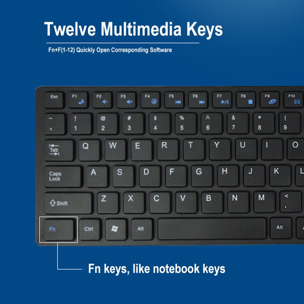 2.4G Ultra-Thin Flat-Panel Wireless Keyboard And Mouse Set Optical Keyboard And Mouse Office Dedicated