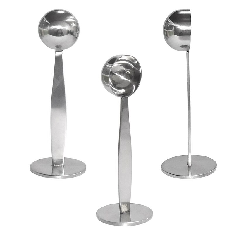 Cuchara Tamper de medida de café Espresso, utensilios para café y té de acero inoxidable, cuchara medidora de Tamping, 1 unidad de plata