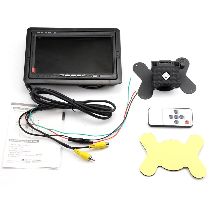 7 Inch Monitor Auto Tft Lcd-kleurenscherm Hd Screendisplay Voor Auto Cctv Reverse Rear View Backup Camera Auto Hoofdsteun Monitor: Default Title