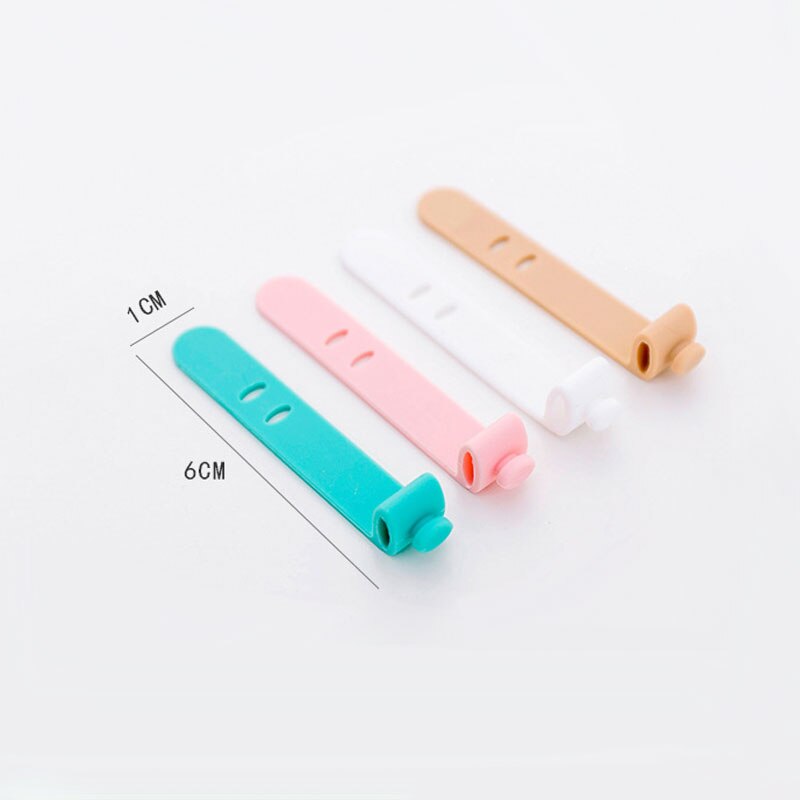 4 teile/los Einfache silikon Band Band wickler ohr mechanismus lagerung linie multifunktions empfangen Beutel Clips daten kabel umreifung Band