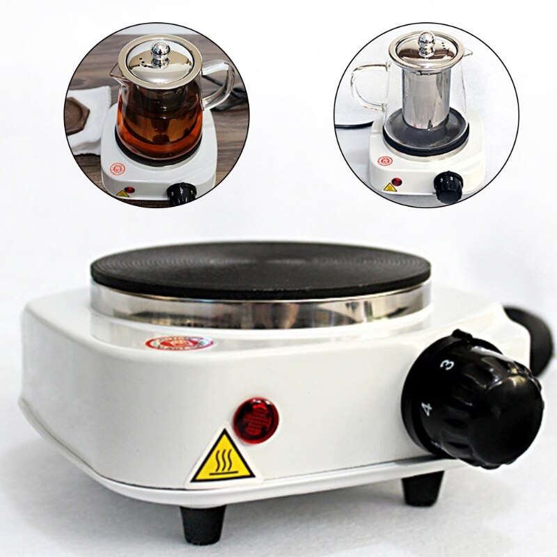 Portable Electric Burner 500W Single Stove Mini Hotplate Adjustable Temperature Furnace Home Kitchen Cook Coffee Heater RV