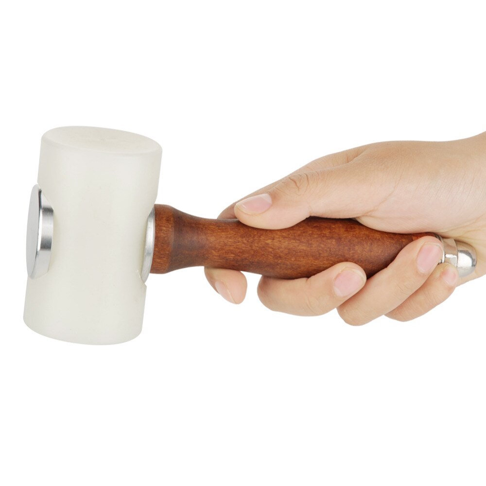 2 soorten Leather Nylon Hamer Houten Handvat Lederen Carving Mallet Lederen Leng Cut Gehakte Houten Handvat
