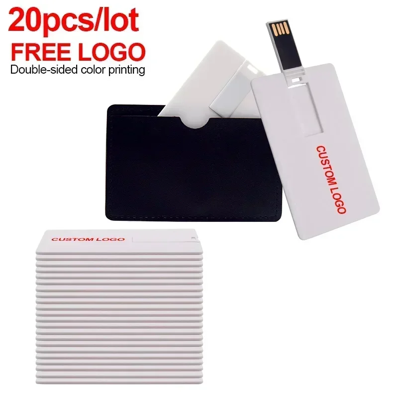 20szt/lot Karta kredytowa Pendrive USB 2.0 Pendrive 64GB 32GB 16GB 8GB 4GB Pamięć Pen Drive Usb Niestandardowe logo Prezenty biznesowe: Pomarańczowy / 256 milionów