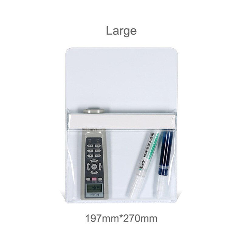 Magnetic Plastic bag Hanging Fridge Magnet Save Space Home Kitchen Tool Organizer Rack Office Supplies Pen Storage box: large