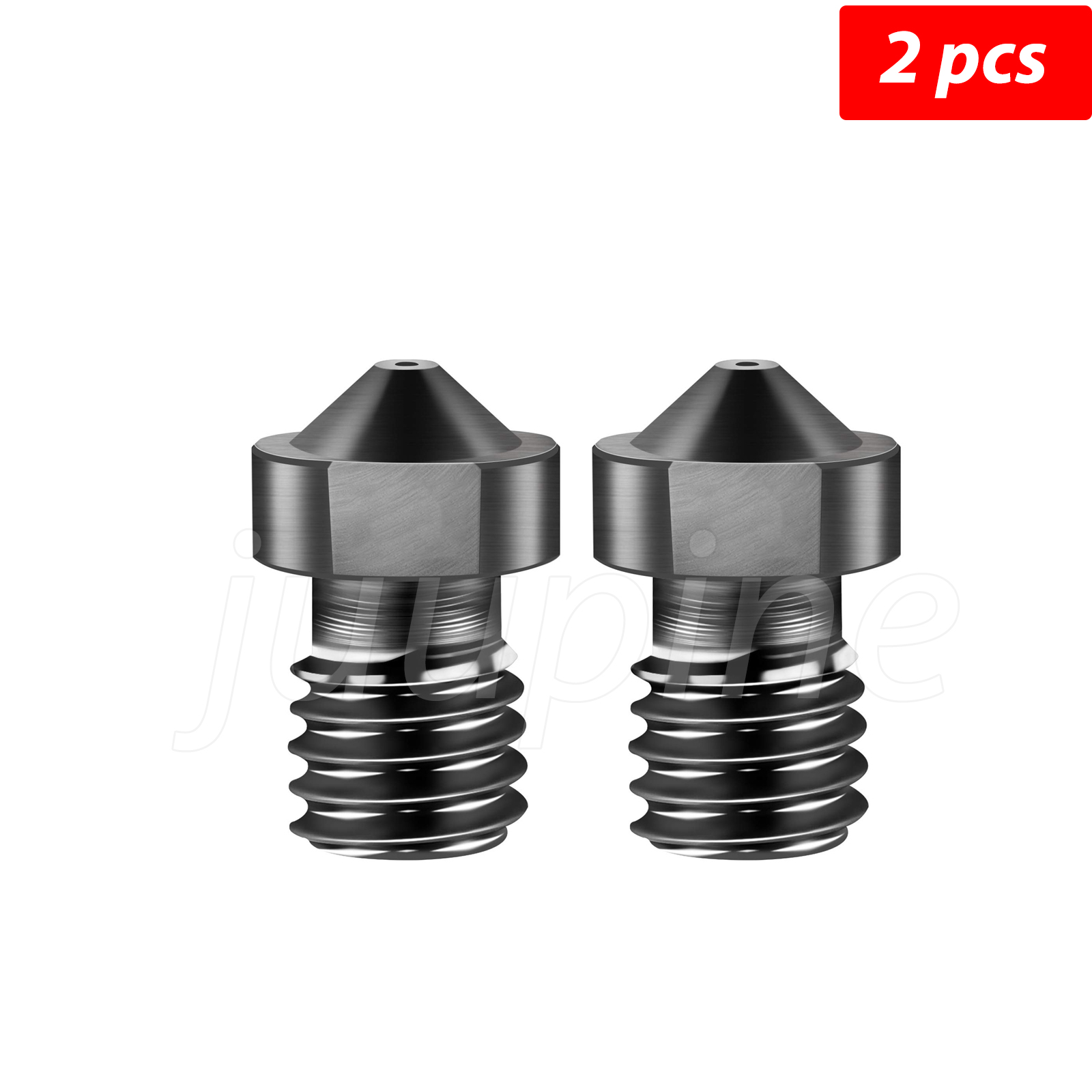 Buse E3D V6 en acier trempé pour imprimante 3D, pièces 0.2, 0.4, 0.6, 0.8, pour Ender 3 Hotend Titan Extruder Prusa I3 MK3: 0.2mm / Black