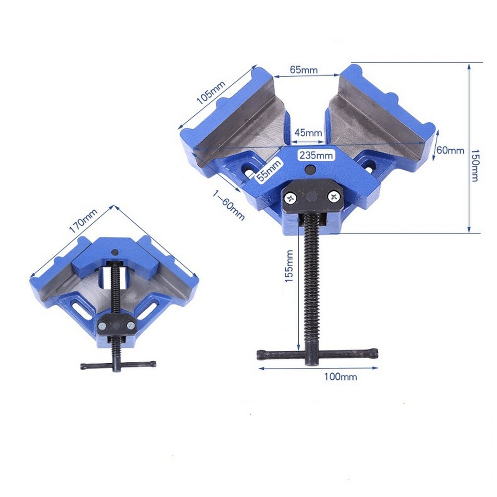 Fixation de soudage à Angle droit à 90 degrés, pince de serrage d&#39;angle à mâchoire, outil de poignée