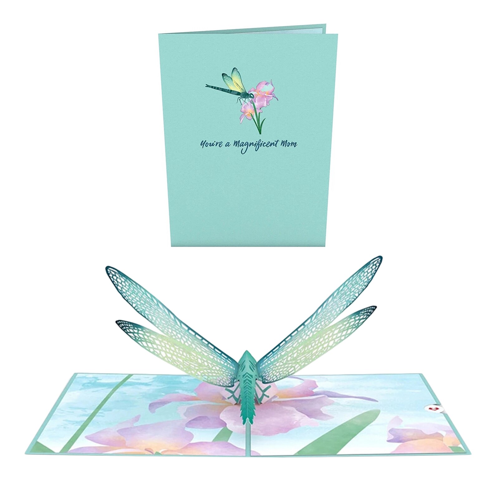 1pc 3D Dragonfly Up Greeting Card Get Well Wedding Invitation