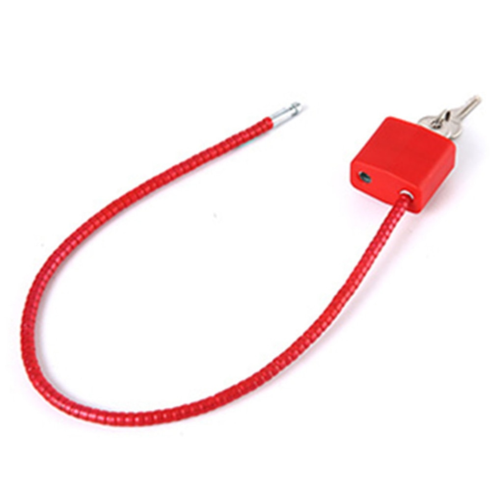 Blokada pistoletu kablowego długość kabla blokada spustu kłódka robić bagażu zamek bezpieczeństwa 250mm długość