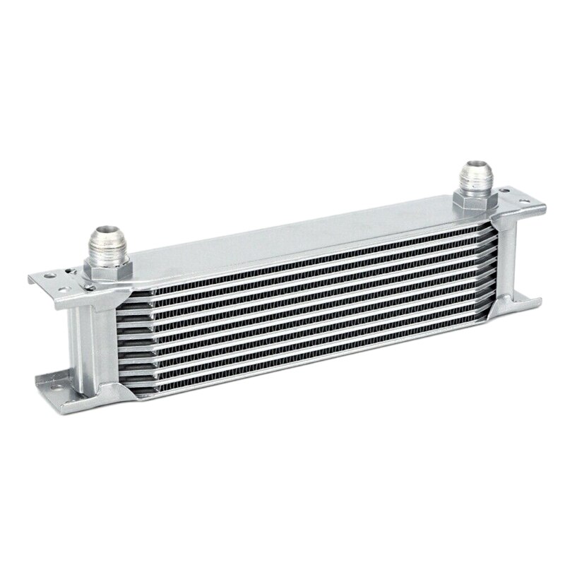 Radiador de aluminio para coche, enfriador de aceite de motor, reemplazo Universal, 10 filas, tipo británico: Default Title