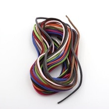 5pcs 1m 3mm Flat Faux Suede Korean Velvet Leather Cord DIY Rope Thread Jewelry Making Decorative Handicrafts Accessories