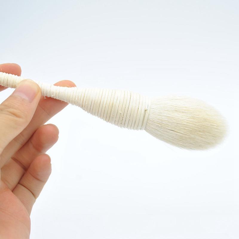 1 set make-upkwasten foundationkwast rotan geitenhaar kwast poeder platte crèmekwast cosmetische make-up tools